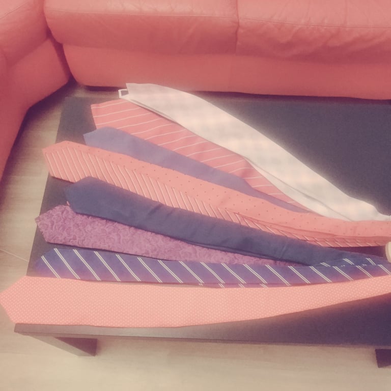 Job  Lot - 12 High Quality Silk Ties - Hardly Used