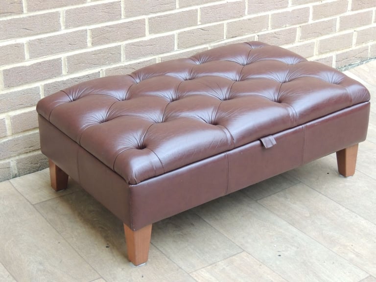 M&S Chesterfield Storage Footstool (UK Delivery)