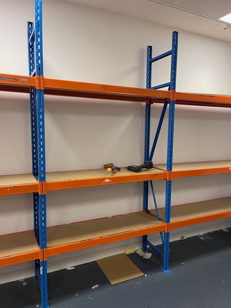 Used Linked Heavy Duty Racking Shelving by 2.400mm Tall x 1220mm Wide 400mm Deep - Open to offers