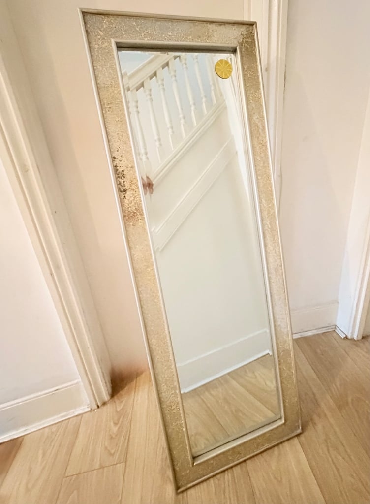 Glamour by Casa Chic Mosaic Champagne Gold Standing Mirror - Large 130x45cm