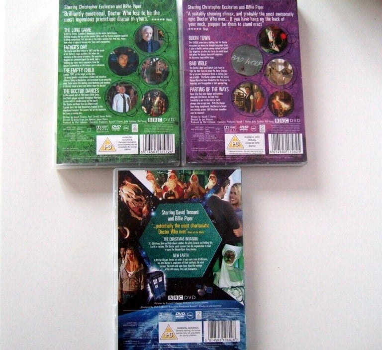THREE Doctor Who DVDs - Series 1 Vol 3 & 4 plus Series 2 Vol 1