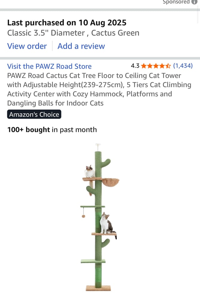 6ft Cat Tower for Sale 