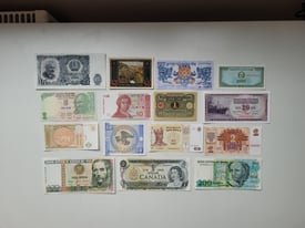 image for Lot of 15 Various Countries World Banknotes, Bills, Paper Money - Genuine