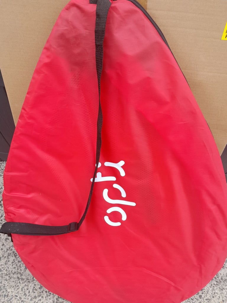 Twin portable pop up football by opti at Argos.  Plus storage bag and box