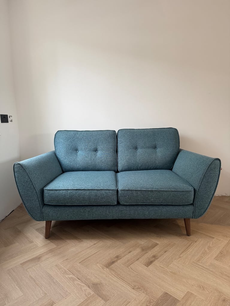 FrenchConnection Zinc Blue 2 Seater Sofa - Great Condition