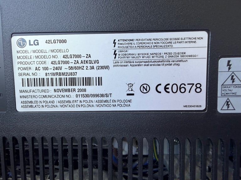 LG 42 inch TV