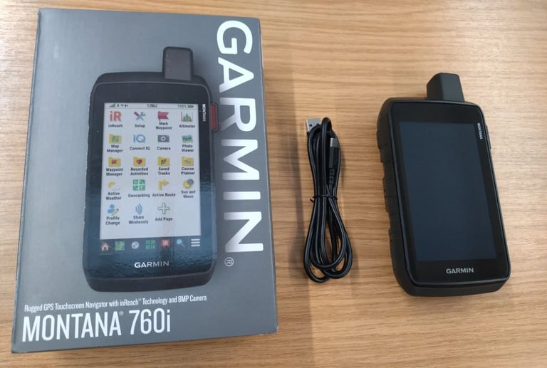 Garmin Montana 760i with TopoActive and City Navigator Full Europe Maps.