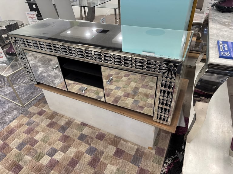Crushed glass tv unit reduced ex display 