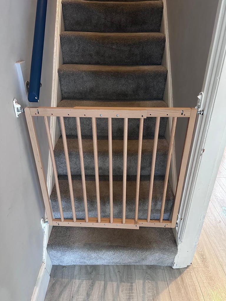 2 Babydan extending Panel Wooden Safety Gate, FSC-Certified (Beechwood)