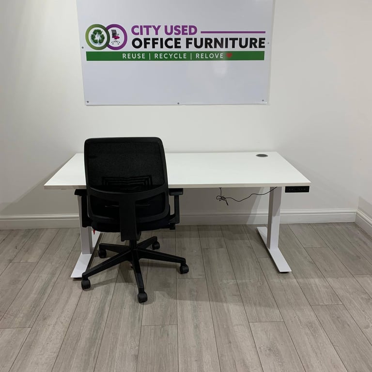 Used Office Furniture! ♻️ Pro Electric Sit-Stand Desk, Dual Motor, Memory Settings