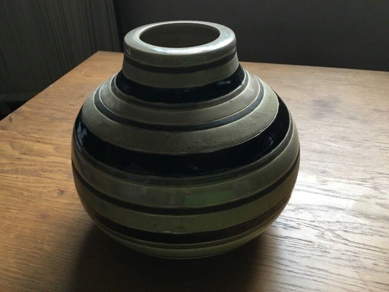 image for Striped brown black vase bought from The Pier. 