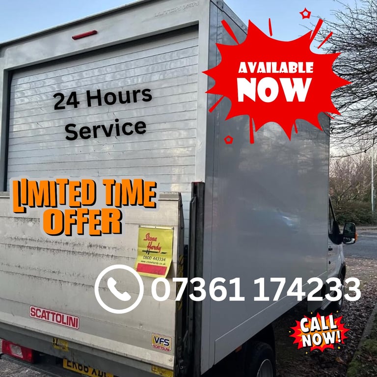 24/7 HOUSE REMOVAL MAN WITH VAN HIRE SERVICE FULL FLAT HOME MOVERS OFFICE MOVING COMPANY 