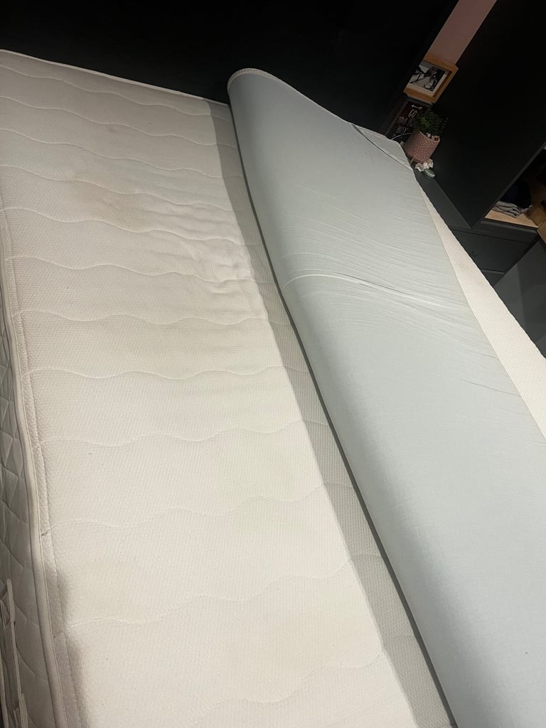 King size mattress with mattress topper included