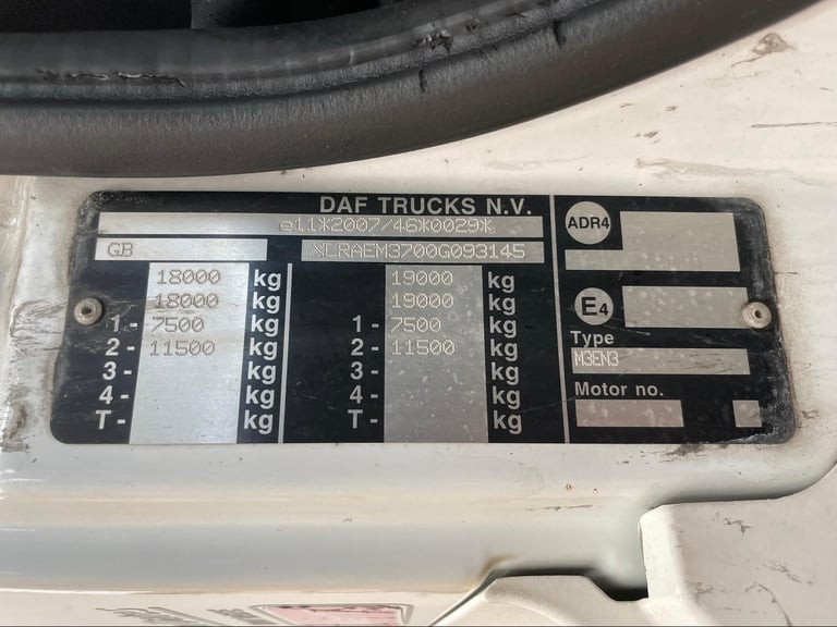 DAF CF250 *EURO 6*, 4X2 18 TONNE FRIDGE/FREEZER – 2016 – PN16 BND