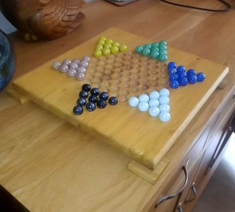 Wooden Chinese Checkers Strategic Game