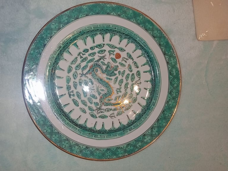 Vintage oriental plates Chinese plate oriental plates dragon