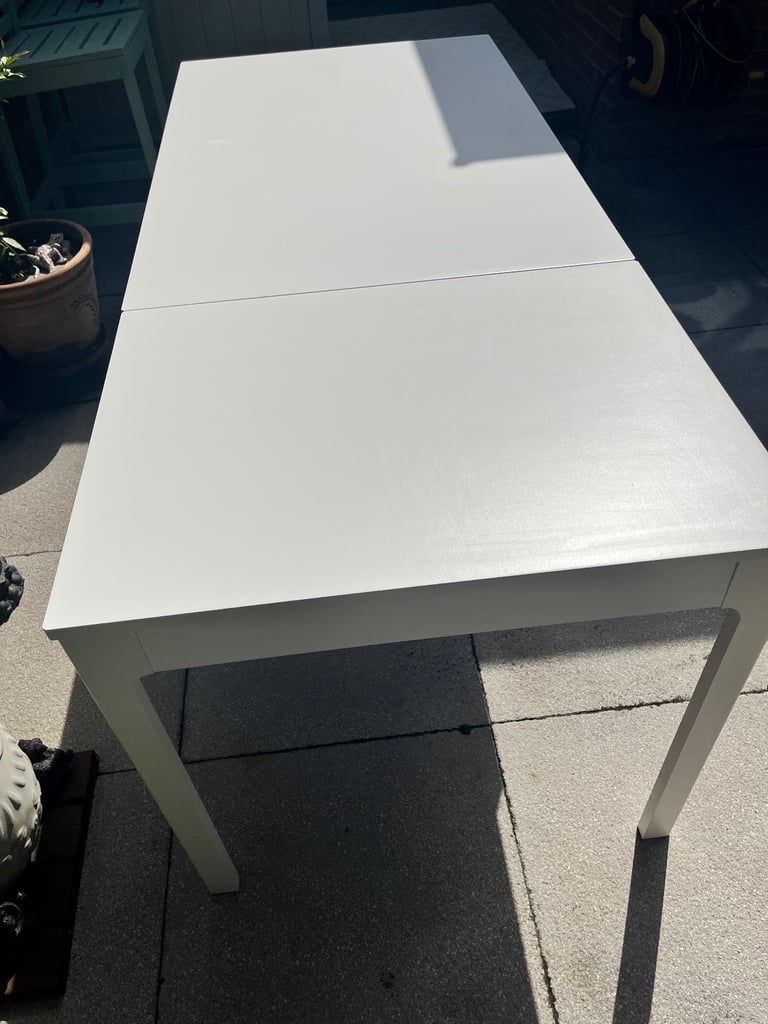 Extendable White Dining Table