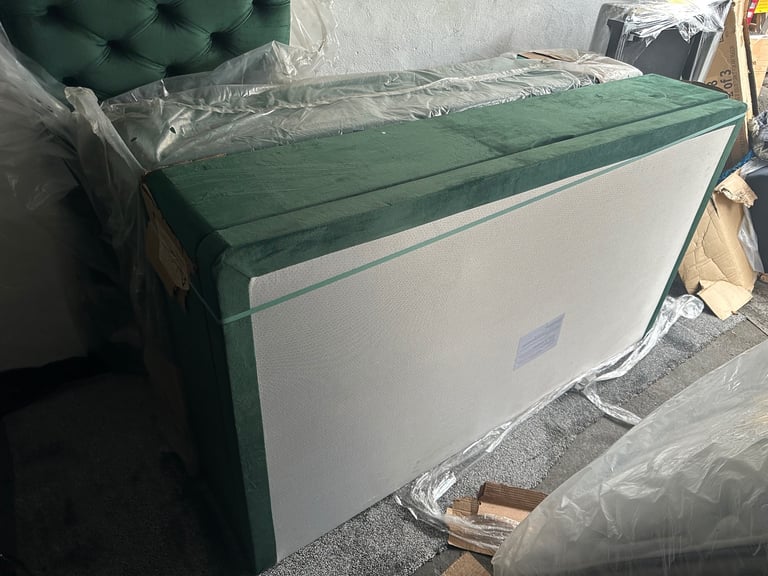 Super king green plus divan base with drawer/lift & headboard bed 