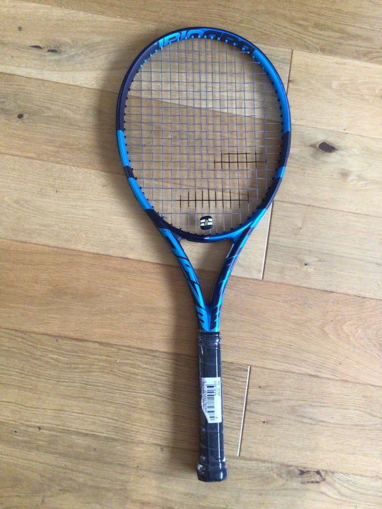 image for Babolat Pure Drive Tennis Racket. Grip 2. New with new Luxilon Restring 