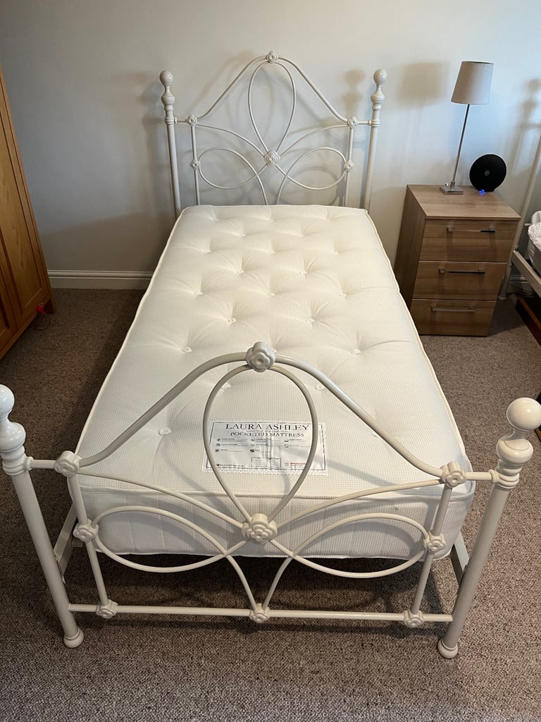Two Laura Ashley single beds (frames and mattresses)
