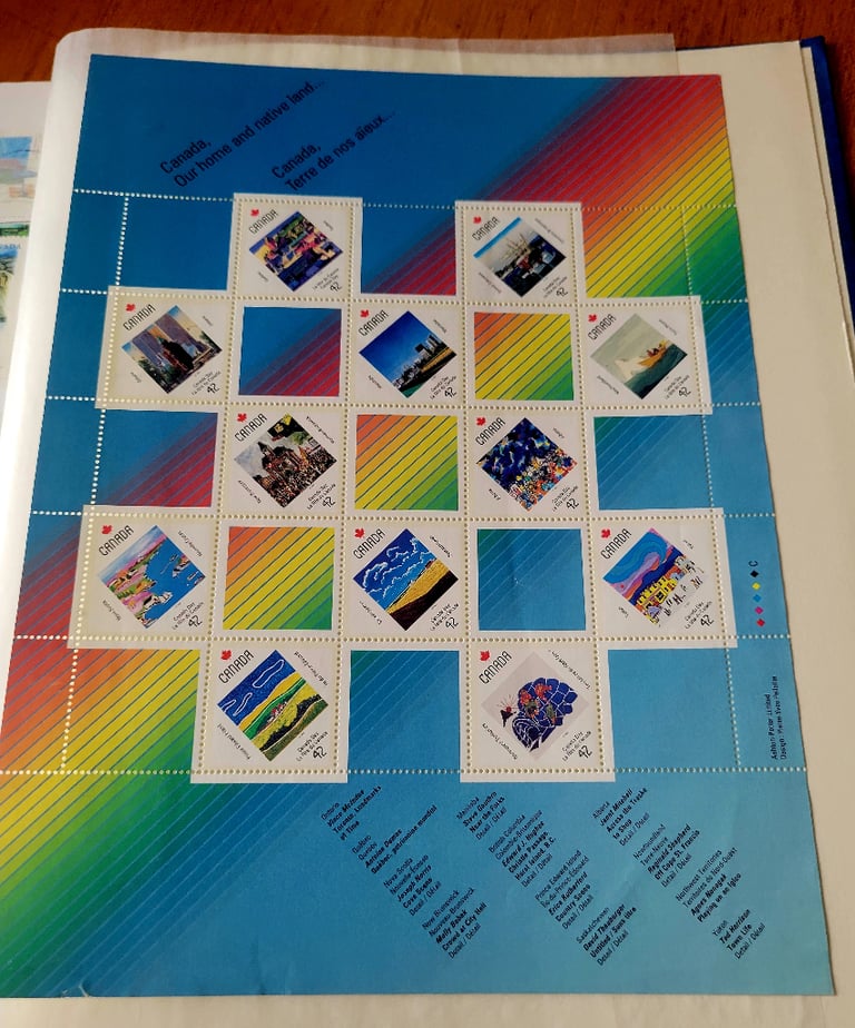 Canadian Stamp Collection Canada Stamp Album & Sheet
