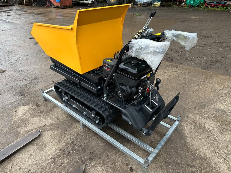 Brand New 500KG Petrol High Tip Track Dumper barrow  *VIDEO * Key Start 