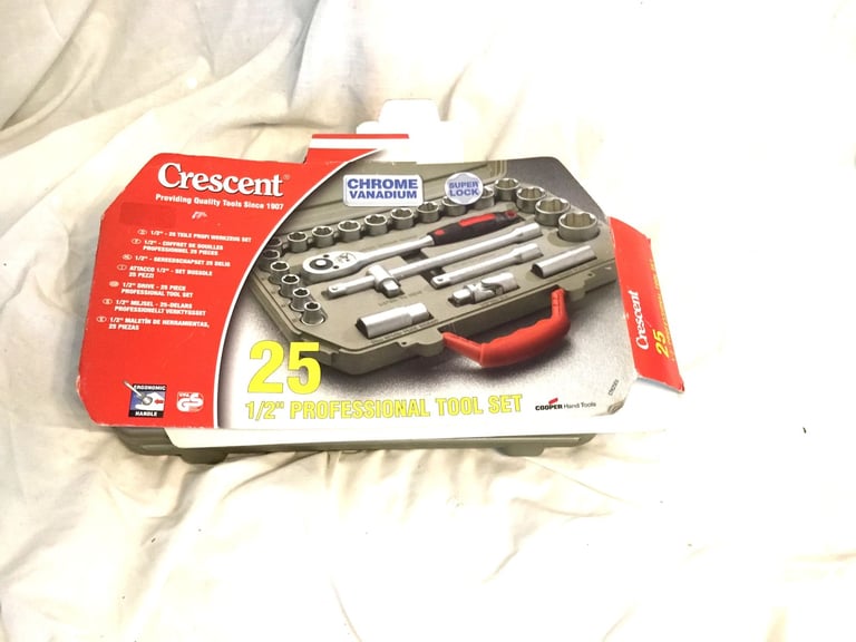 image for NEW Crescent Professional 25 piece 1/2in Drive Socket Set