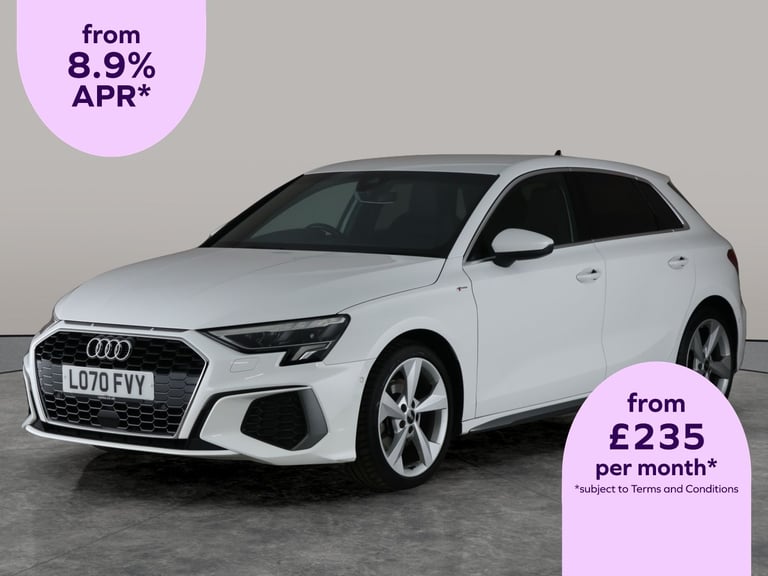 2021 Audi A3 1.0 TFSI 30 S line Sportback 5dr Petrol Manual Euro 6 (s/s) (110 ps) - CRUI Hatchbac...