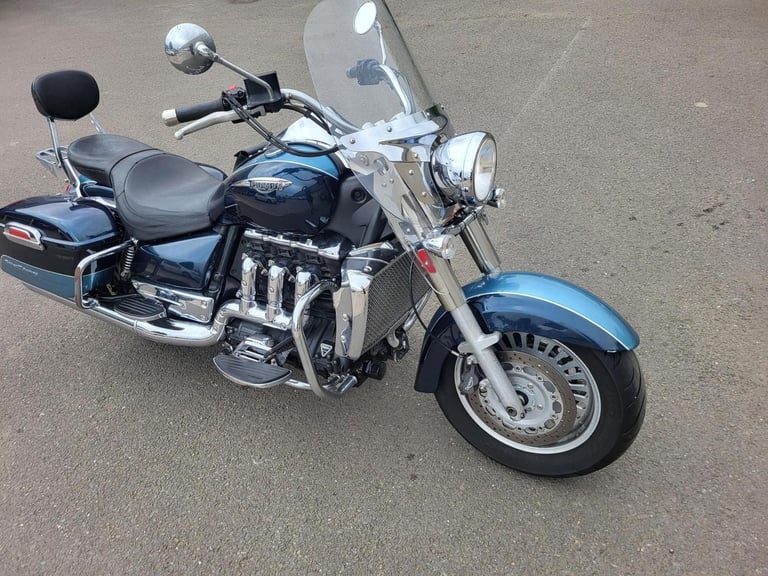2007 57 TRIUMPH ROCKET 111 3 TOURING 23 BLUE CLASSIC CRUISER TOURER CLEAN