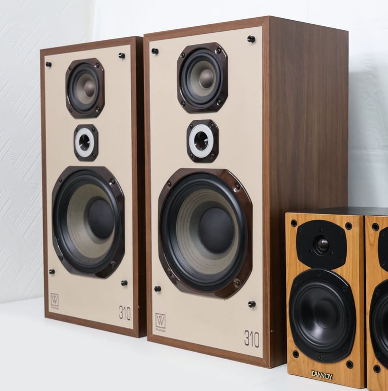 image for Vintage Wharfedale 310 Speaker System Circa 1982 Vintage Hifi 150 Watts Power RARE 