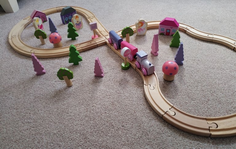 Wooden Train Set with Thomas the Tank Engine, Fairies & Animals