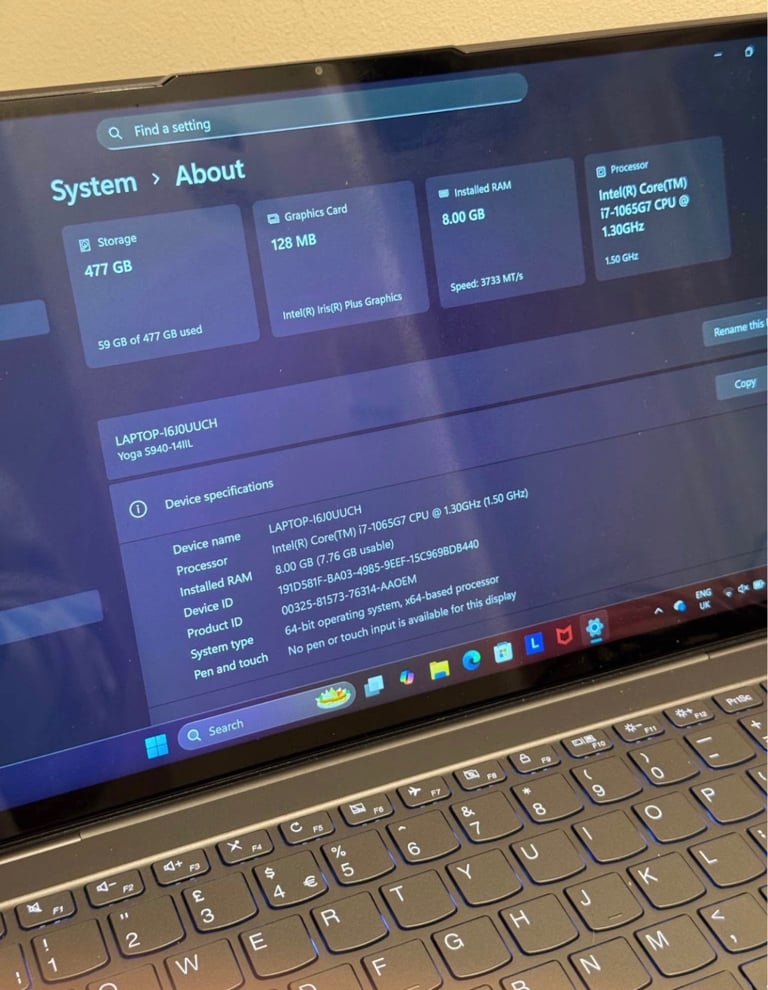 Lenovo Yoga S940 i7-1065G7 512GB Charger