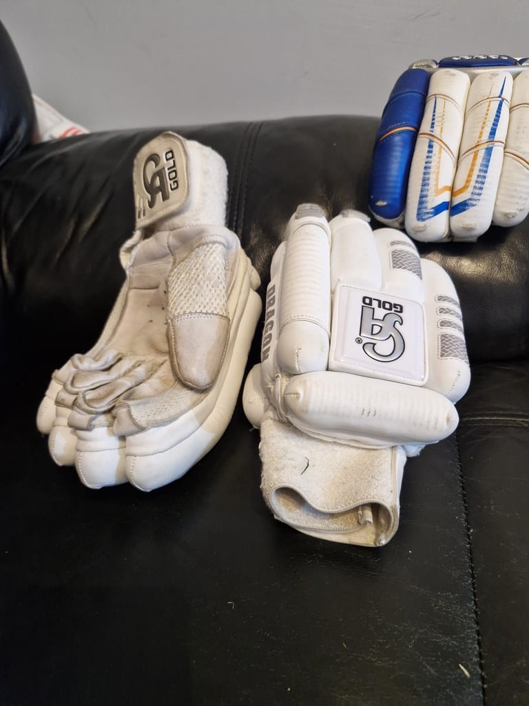 Adidas Pro Quality cricket batting gear pads gloves and thighpad in excellent condition