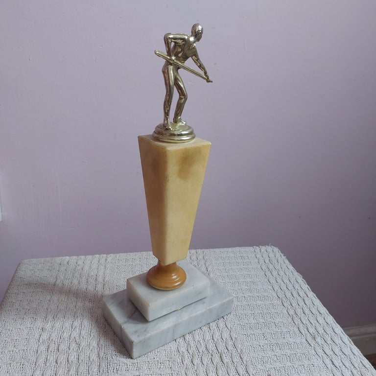 Vintage Marble Snooker Trophy 