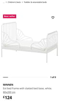 IKEA Minnen extendable kids bed for sale 