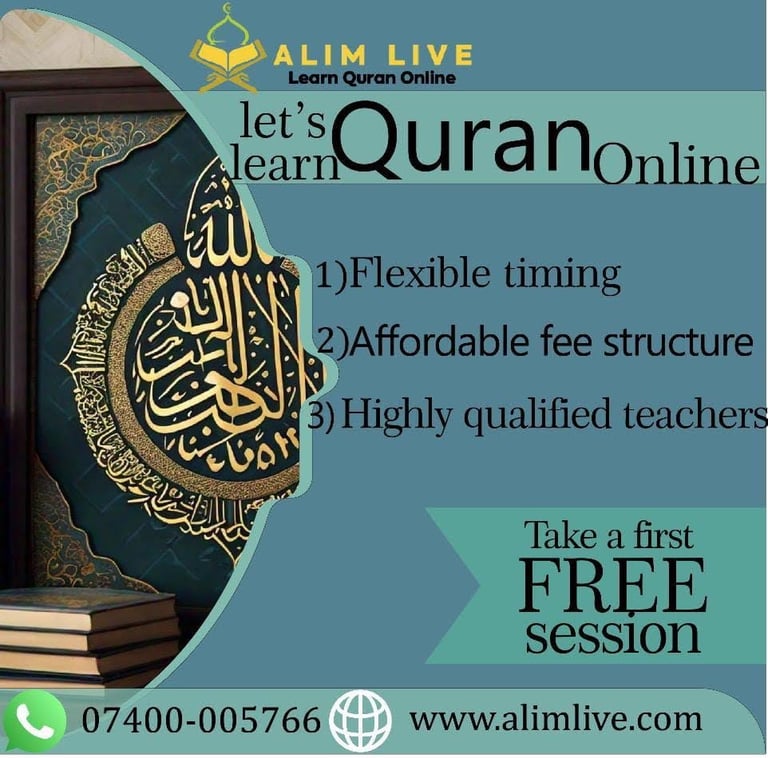 FREE DEMO QURAN CLASSES ♦️ LEARN QURAN ✔️ ⭐️ QURAN TEACHER⭐️ QURAN LESSONS £3.5