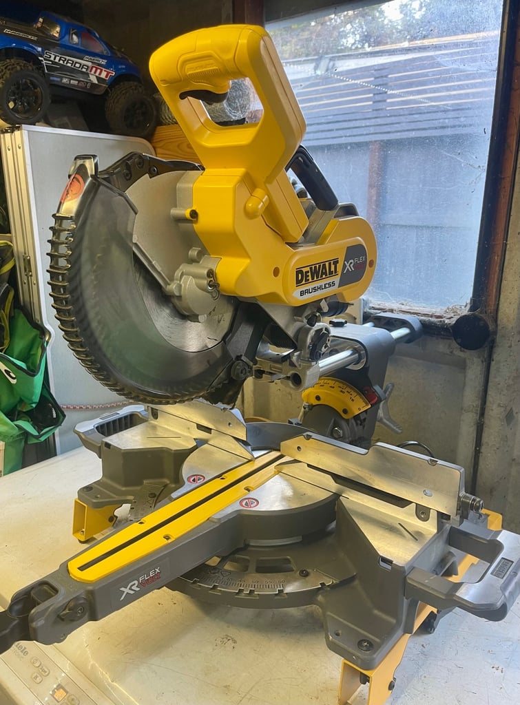 DeWalt DCS727N 54V XR Flexvolt 250mm Double Bevel Slide Mitre Saw (Body Only)