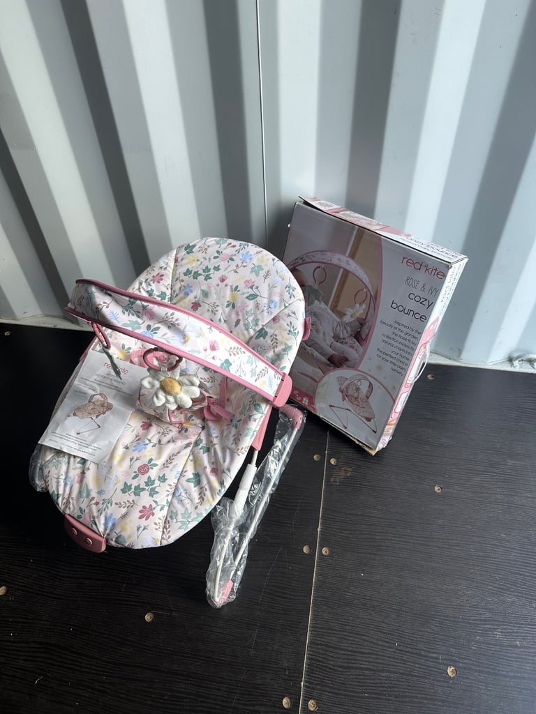 Red Kite Cozy Bounce Musical Baby Bouncer Rose and Ivy 0+ Months