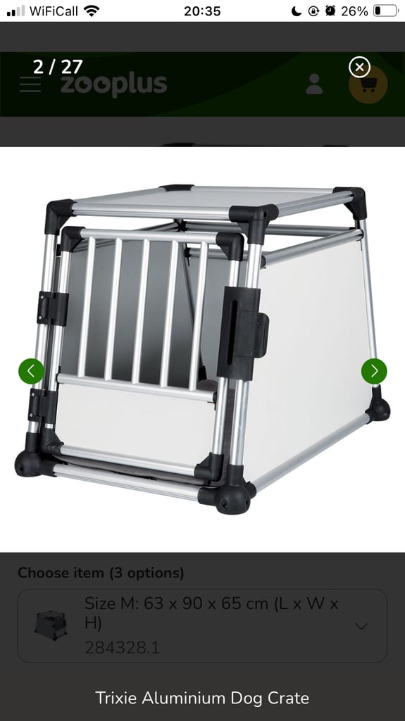 Dog car transport crate