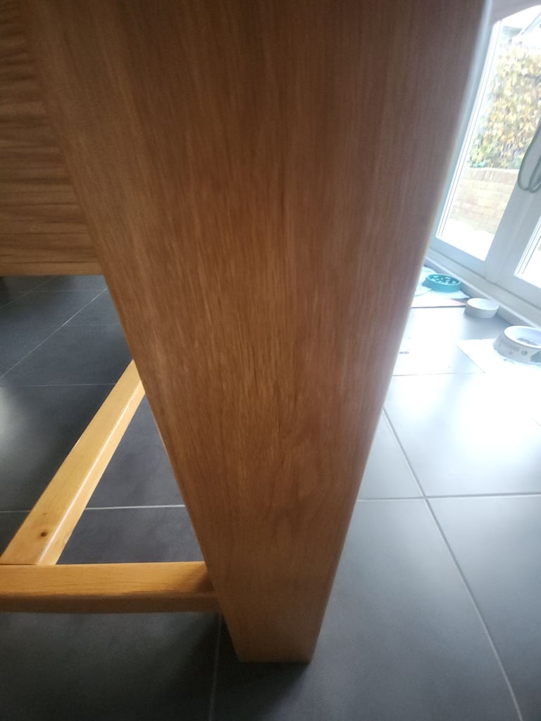 Solid oak dining table