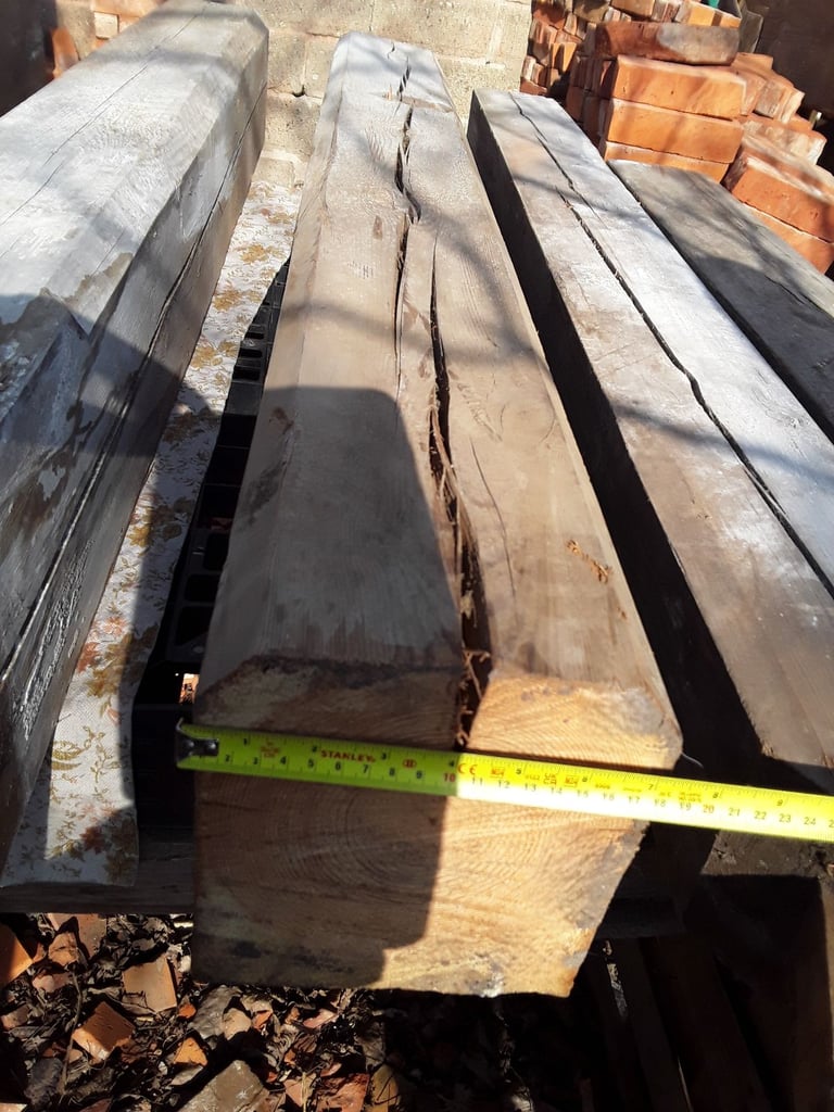 Reclaimed, 200 years solid pine beam. 5 foot long.