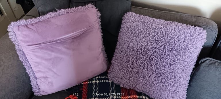 Pink fluffy cushions
