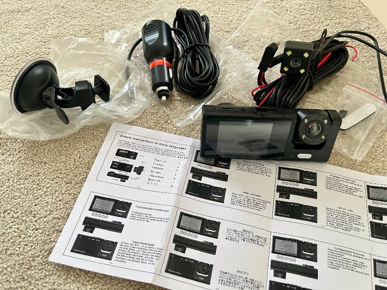 Brand New Dash Cam For Car-1080P Front, Inside, Rear Recording