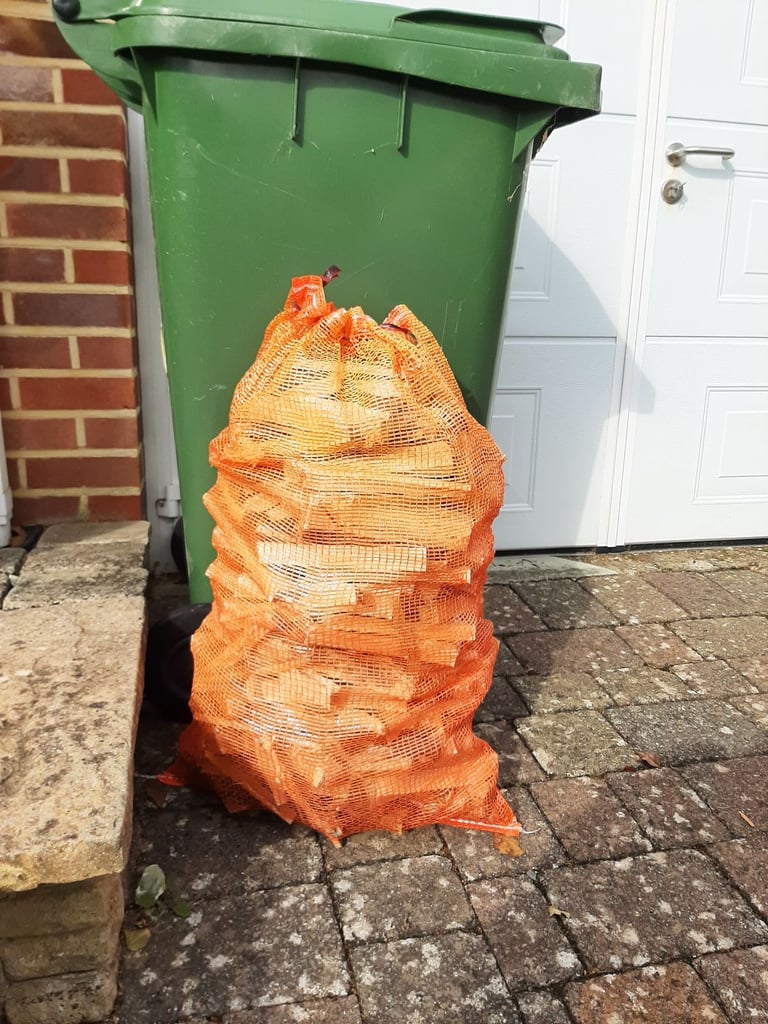 image for Kindling in 5 large sacks, four purchased last February.