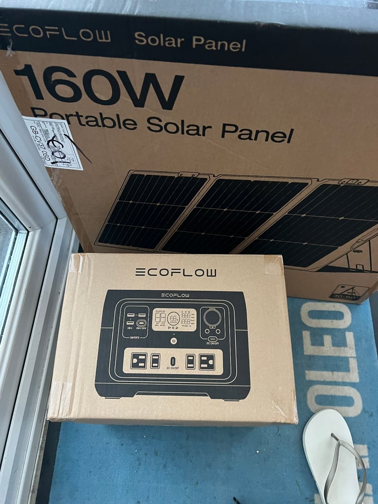 image for EcoFlow RIVER 2 Max Portable Power Station - 512Wh + 160w portable solar panel 