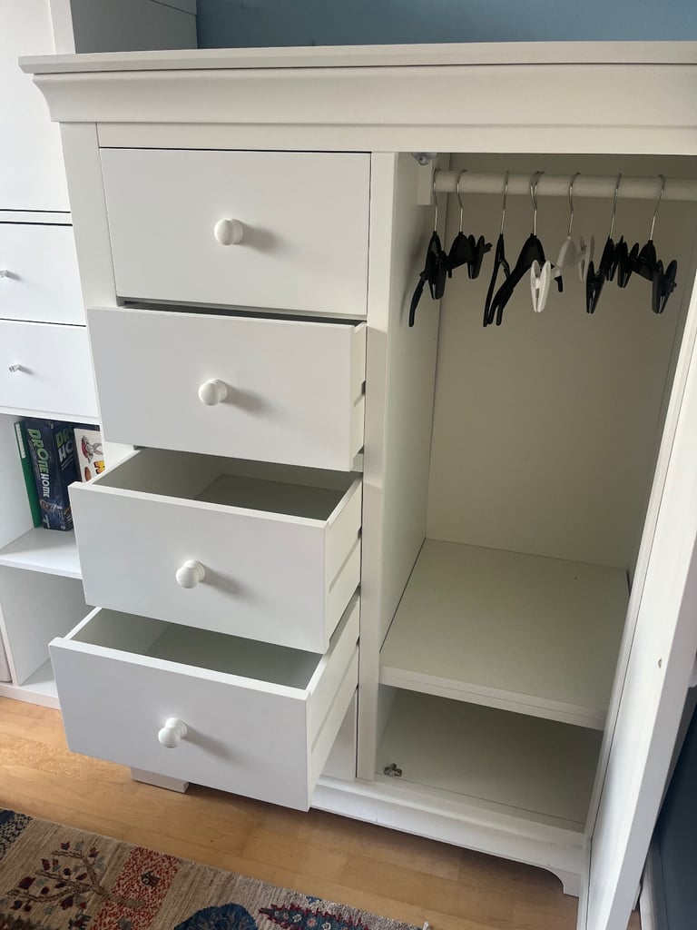 Cotswold CHANTILLY WARM WHITE Combination Wardrobe