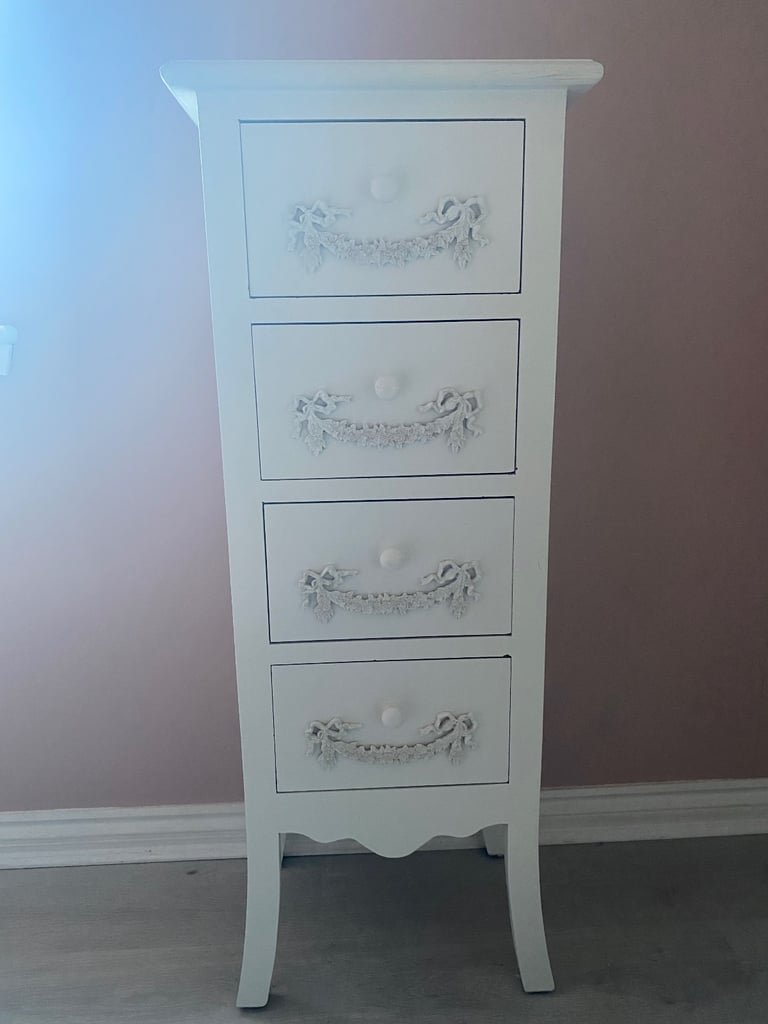 White Antique French Reproduction Bedroom Furniture