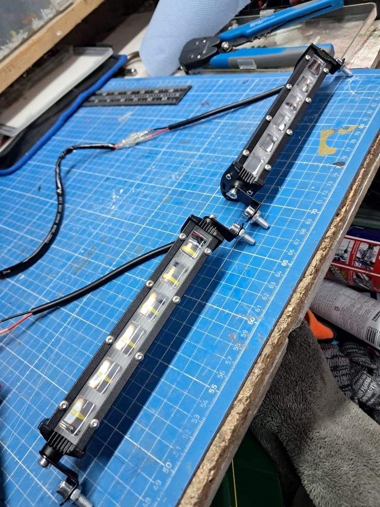 2  7 inch light bar with wiring loom with 