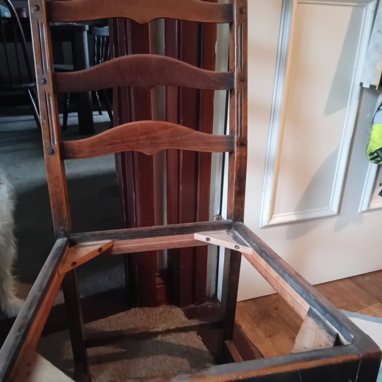 FREE Set Of 4 Highback Dining Chairs With Removable Seats 