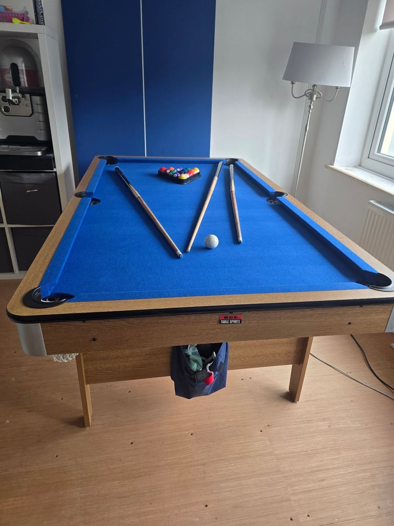 Fold up pool table, table tennis and darts